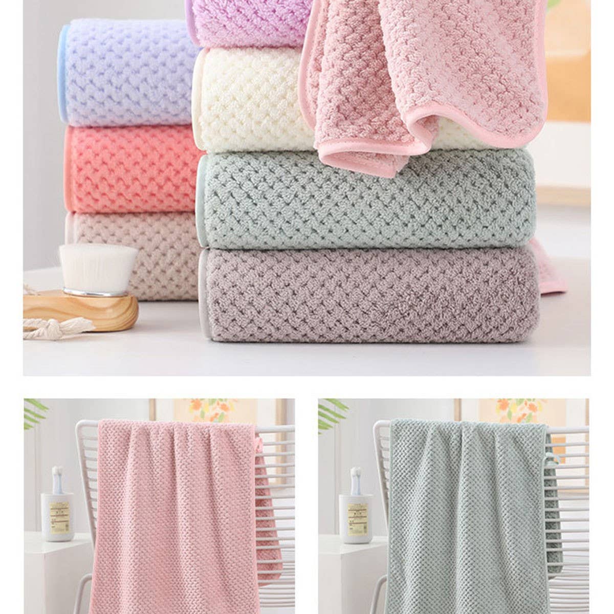 SOFT AND ABSORBENT CORAL FLEECE BATH TOWEL_CWMM2322