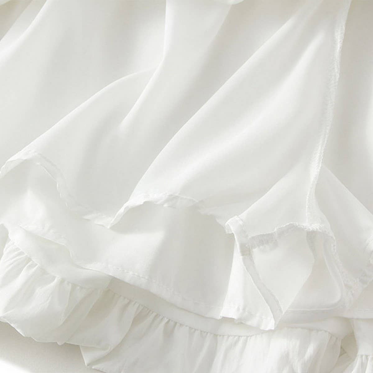 PUFFY PLEATED BUD SKIRT LANTERN SKIRT SHORT SKIRT_CWBMS0321