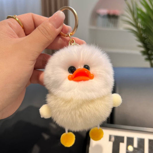 CUTE LITTLE YELLOW DUCK CAR KEYCHAIN BAG PENDANT