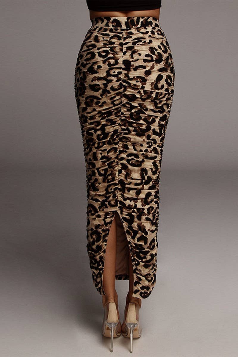 CWBLS0426_HIGH WAIST LEOPARD PRINT TIGHT SLIT MIDI SKIRT