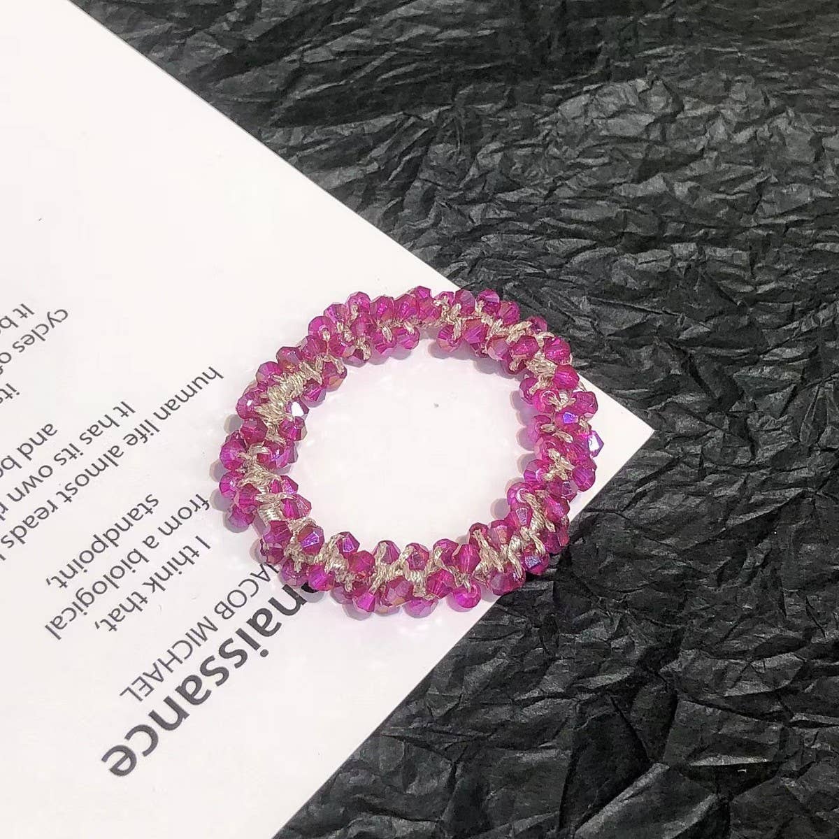 Cute Crystal Vintage Hair Tie Sweet Ponytail Band