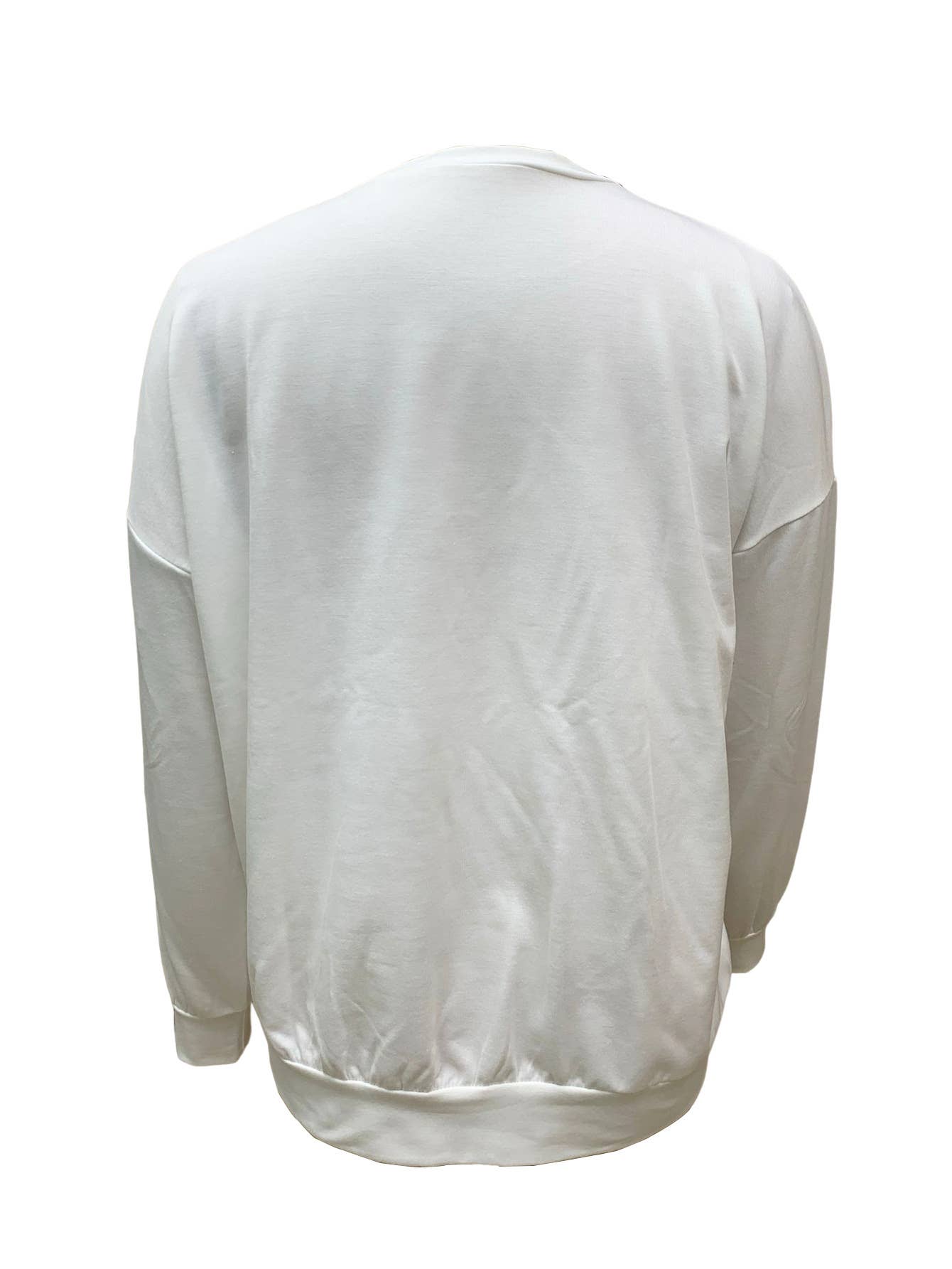 LADIES' CHRISTMAS LOOSE PRINTED CREW-NECK HOODIE