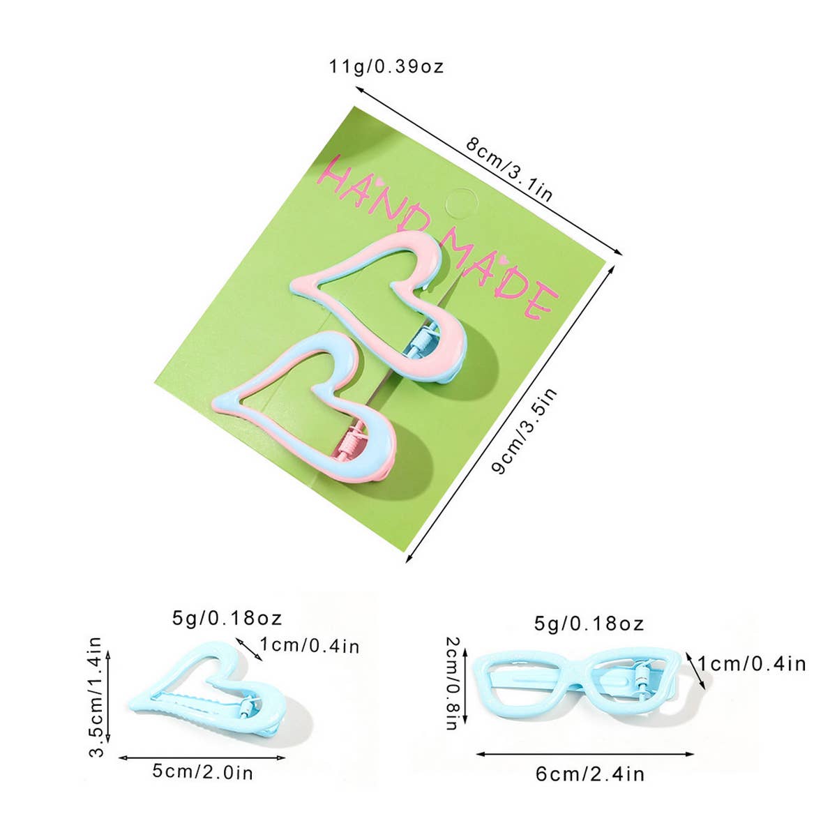 Colorful Enamel Hair Clip, Gradient Metal Duckbill_CWAHA1640