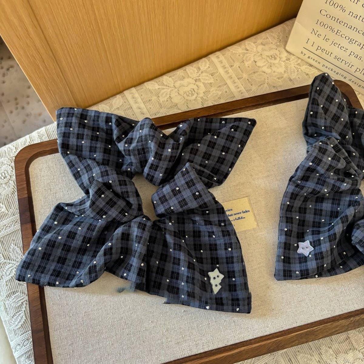 CHECK PATTERN DIAMOND HAIR BAND HAIR ACCESSORIES_CWAHA3701