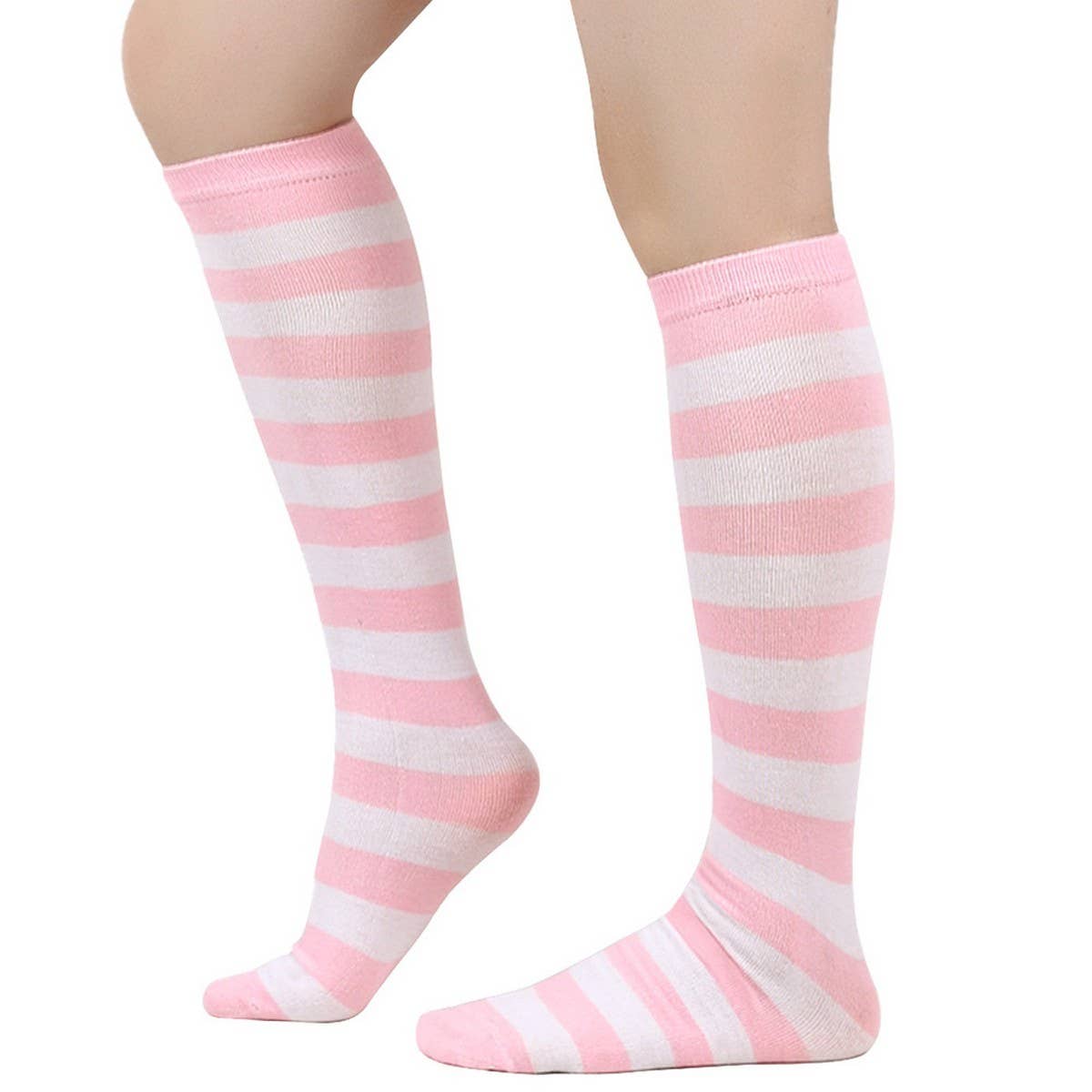 CWMM10073_STRIPED KNEE-HIGH SOCKS FOR CHRISTMAS
