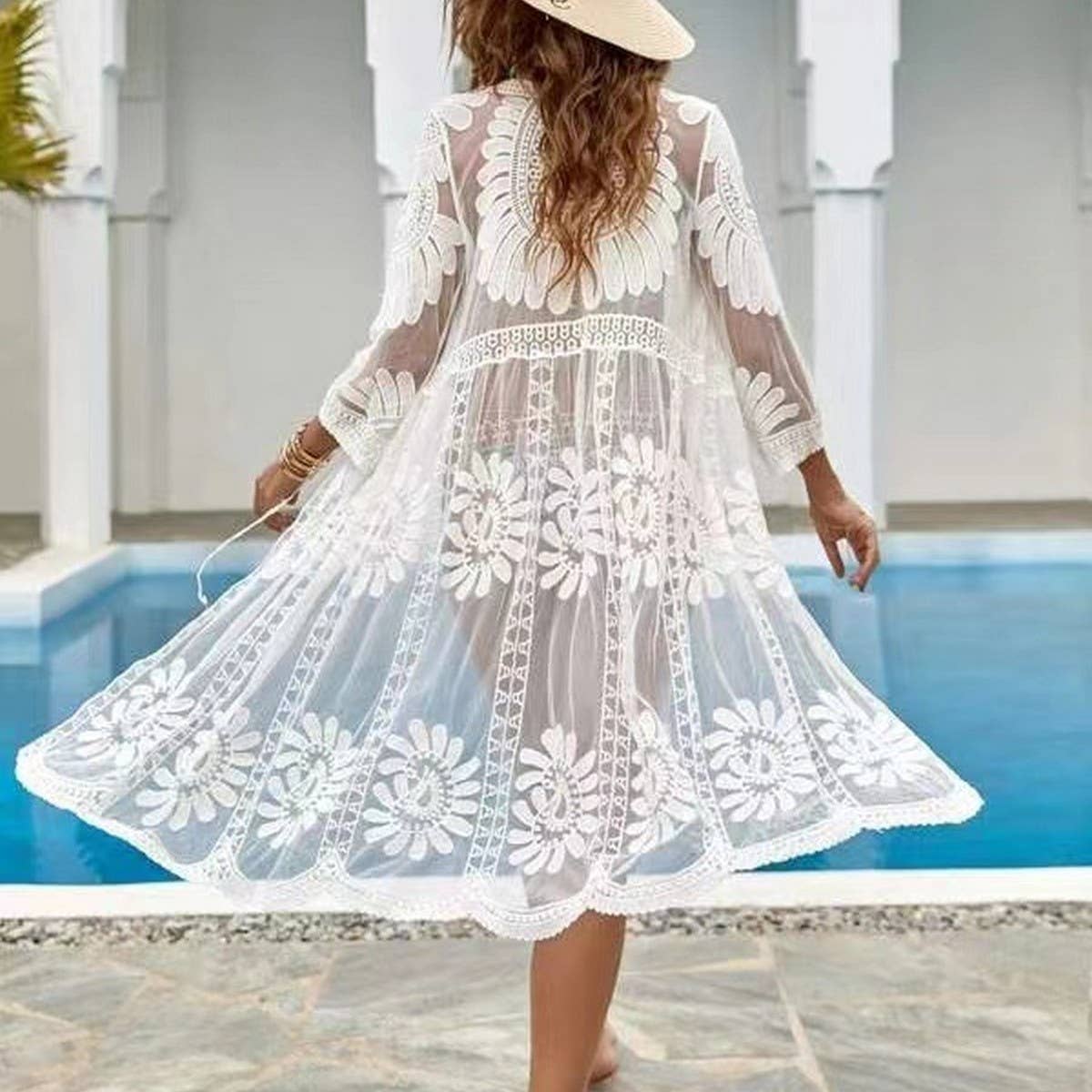 SUMMER BIKINI LACE HOLIDAY BEACH COVER-UP_CWMW0681