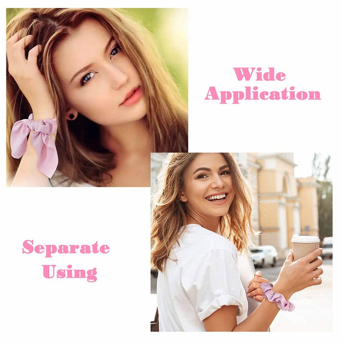 SIMPLE SOLID COLOR KNOTTED RIBBON HAIR TIE_CWAHA0834