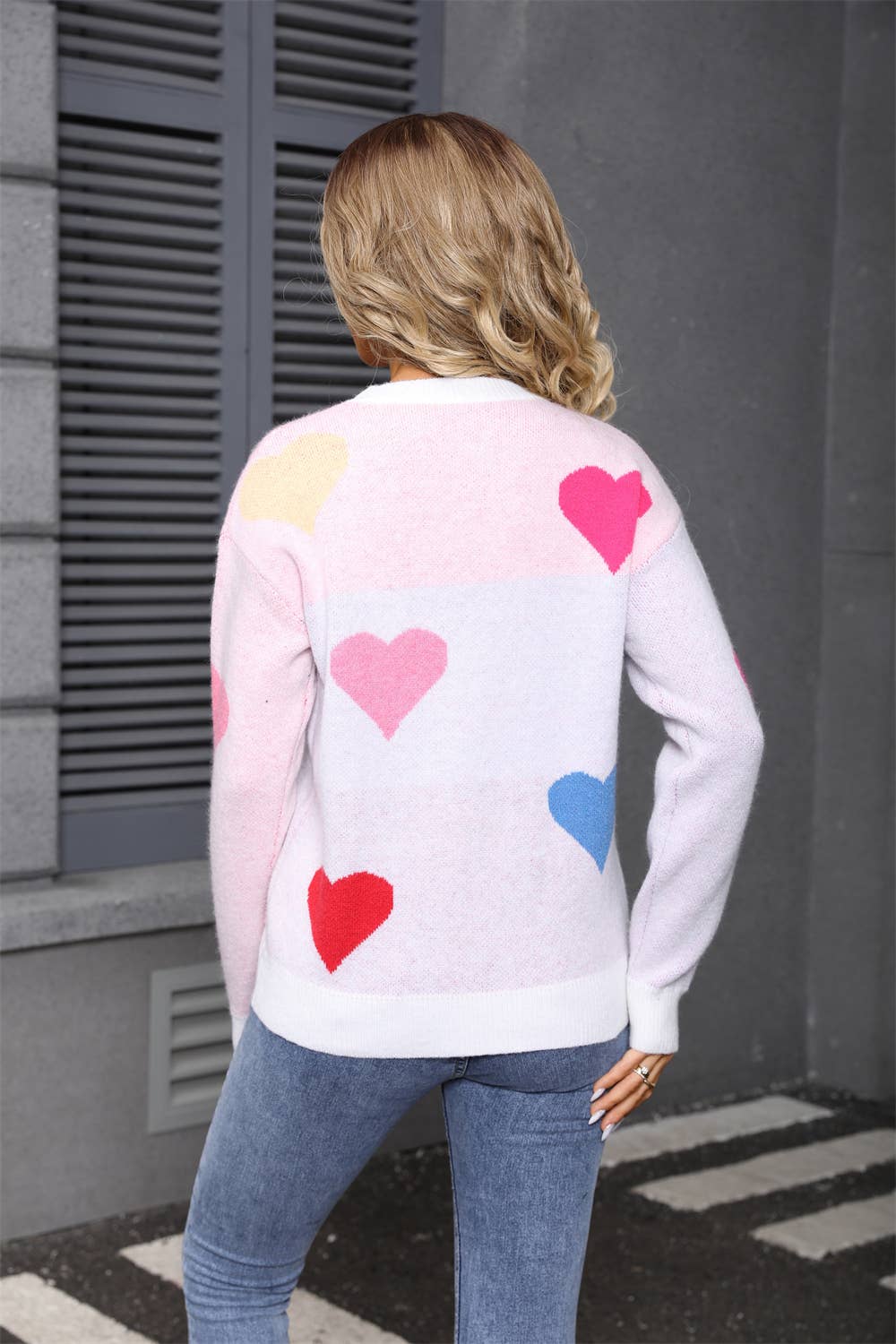 Valentine's Day small heart pullover sweater