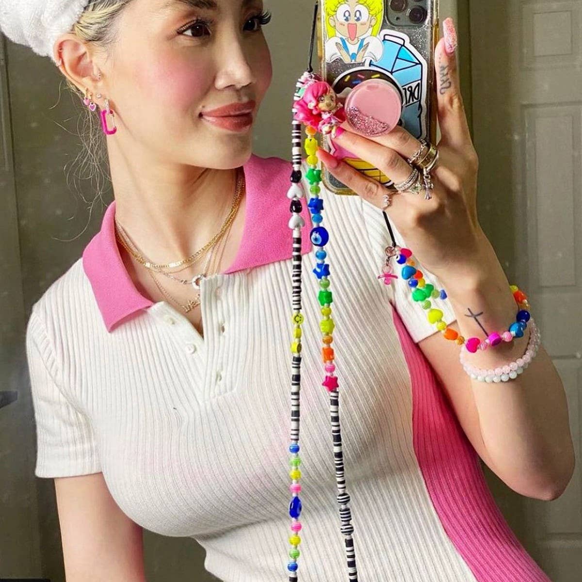 CWMM8710_COLORFUL CROSSBODY LONG MOBILE PHONE CHAIN