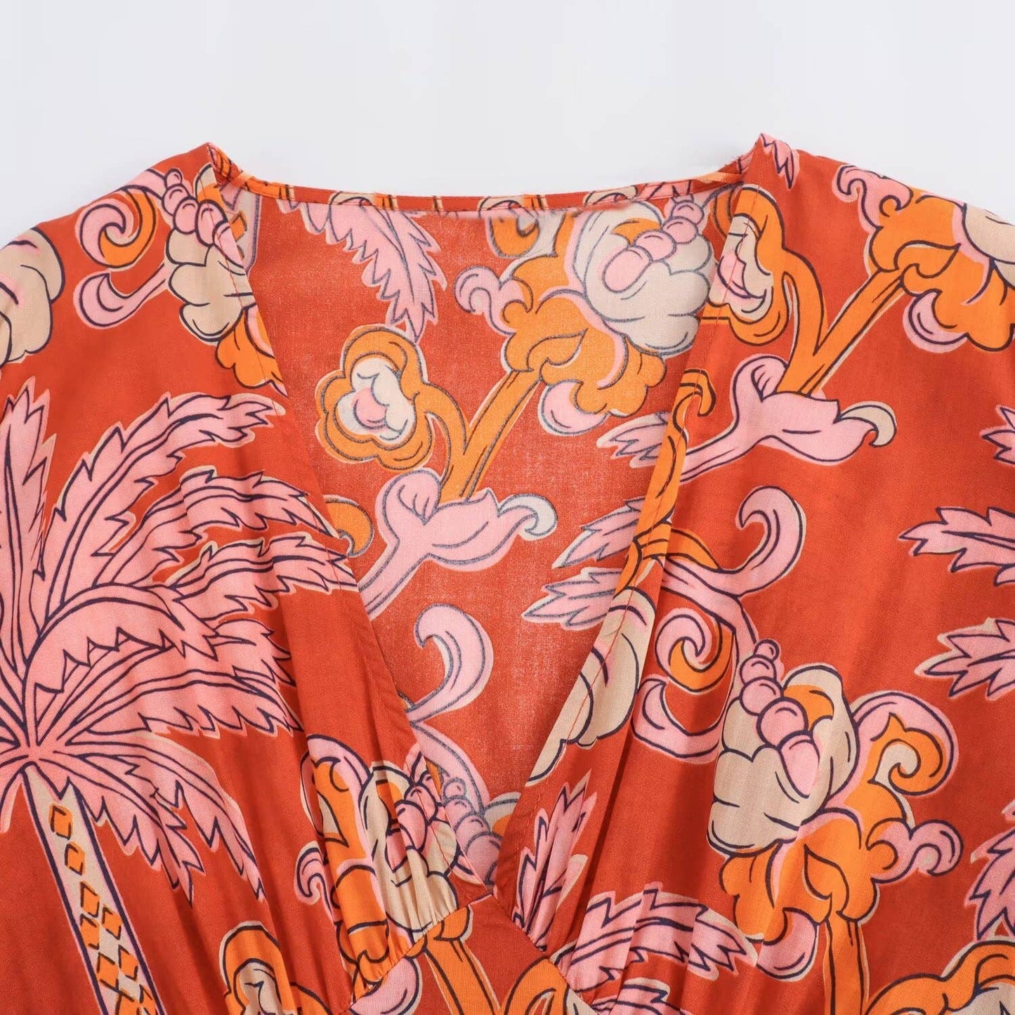 Temperament light mature printed long dress