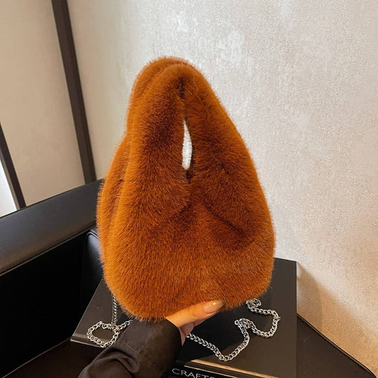 WINTER IMITATION REX RABBIT FUR HANDBAG PLUSH_CWAB3958