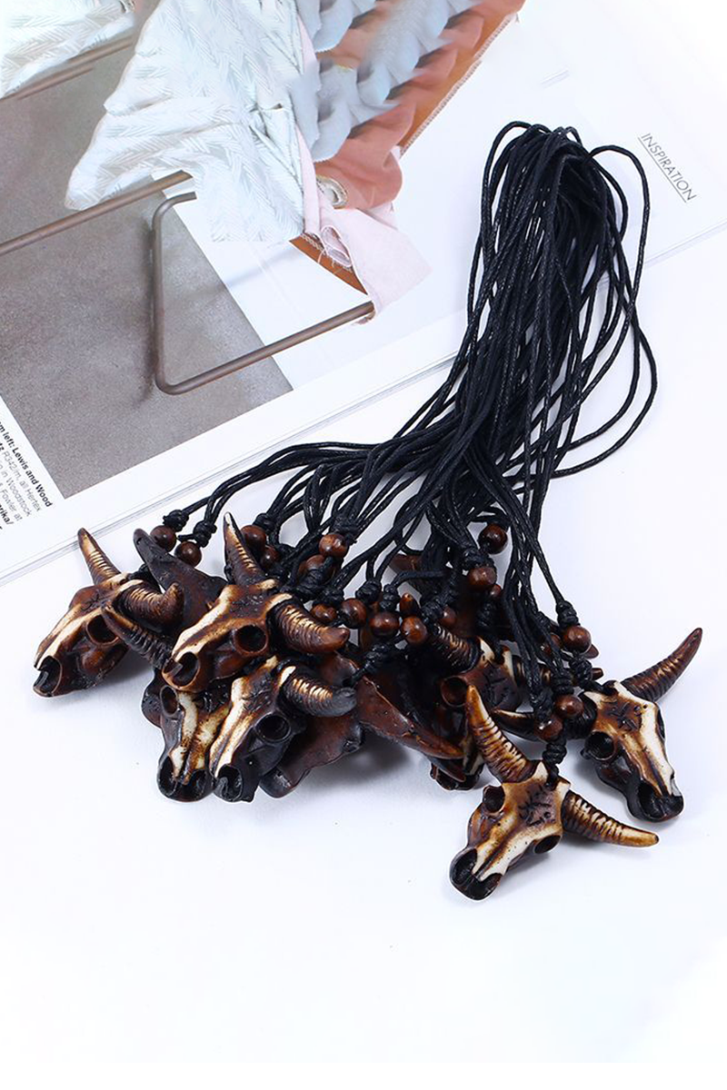 FASHION HIP-HOP PERSONALITY BULL HEAD NECKLACE_CWAJE0499