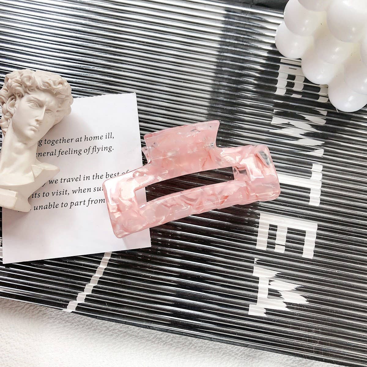 Elegant Square Hair Claw - Medium Acetate Clip_CWAHA1483