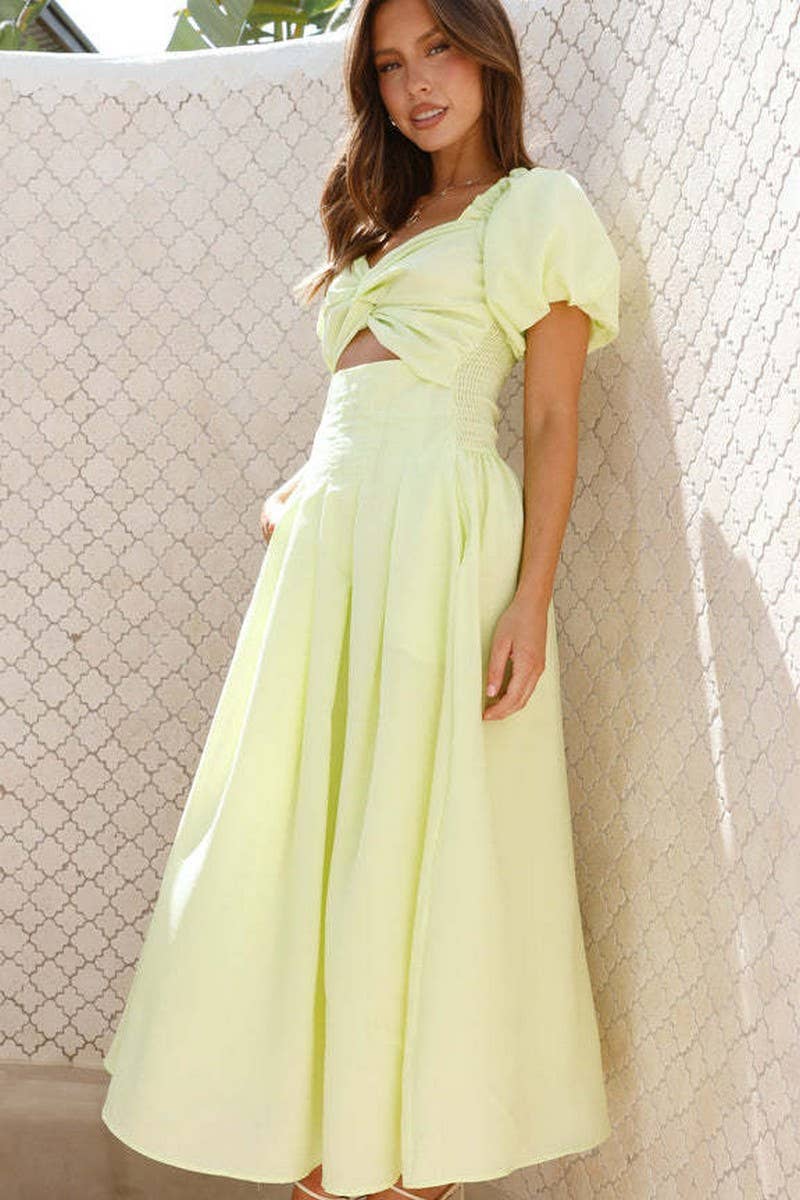 CWDMD5550_CUTOUT BACKLESS BODYCON VACATION MIDI DRESS