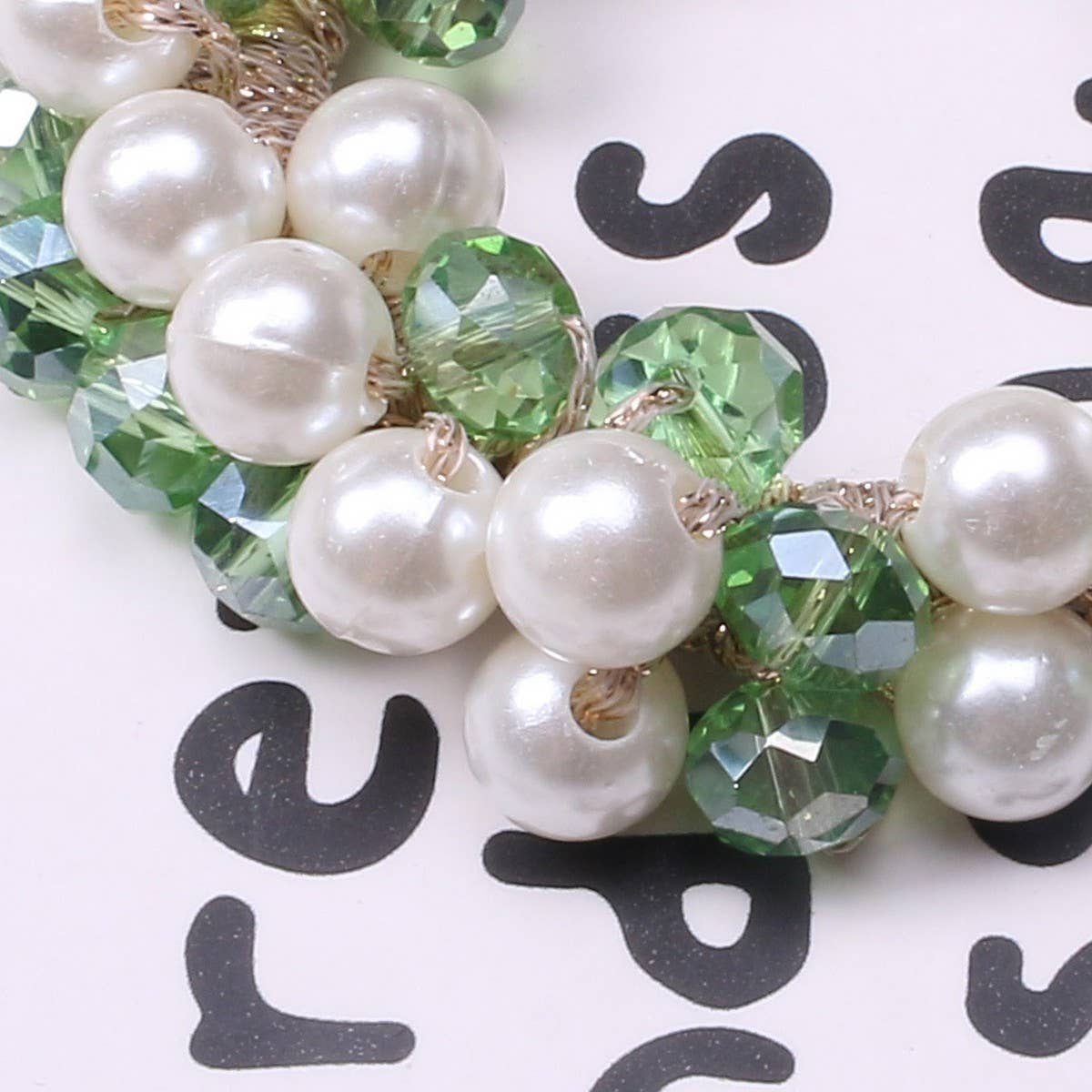 Fashion Pearl Crystal Hair Band Bun Ponytail Tie_CWAHA6768