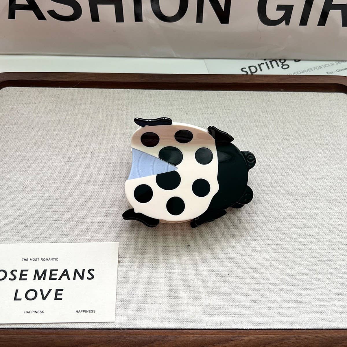 New Ladybug Acetate Hair Clip for Chic Hairstyles