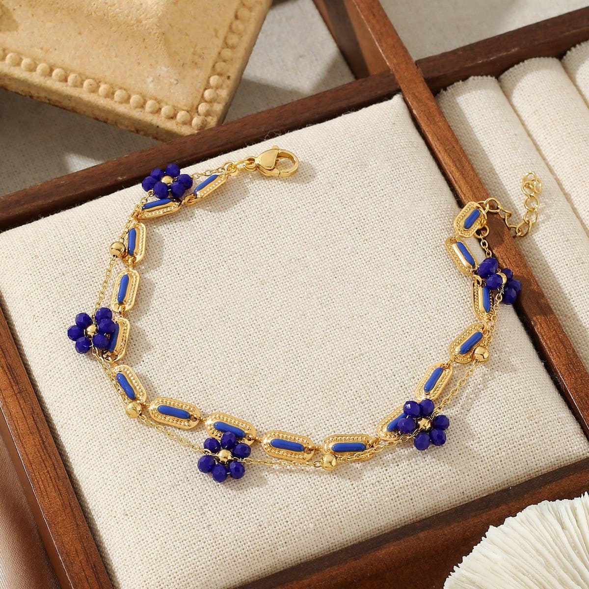 18K STAINLESS STEEL FLOWER BRACELET_CWMM3729