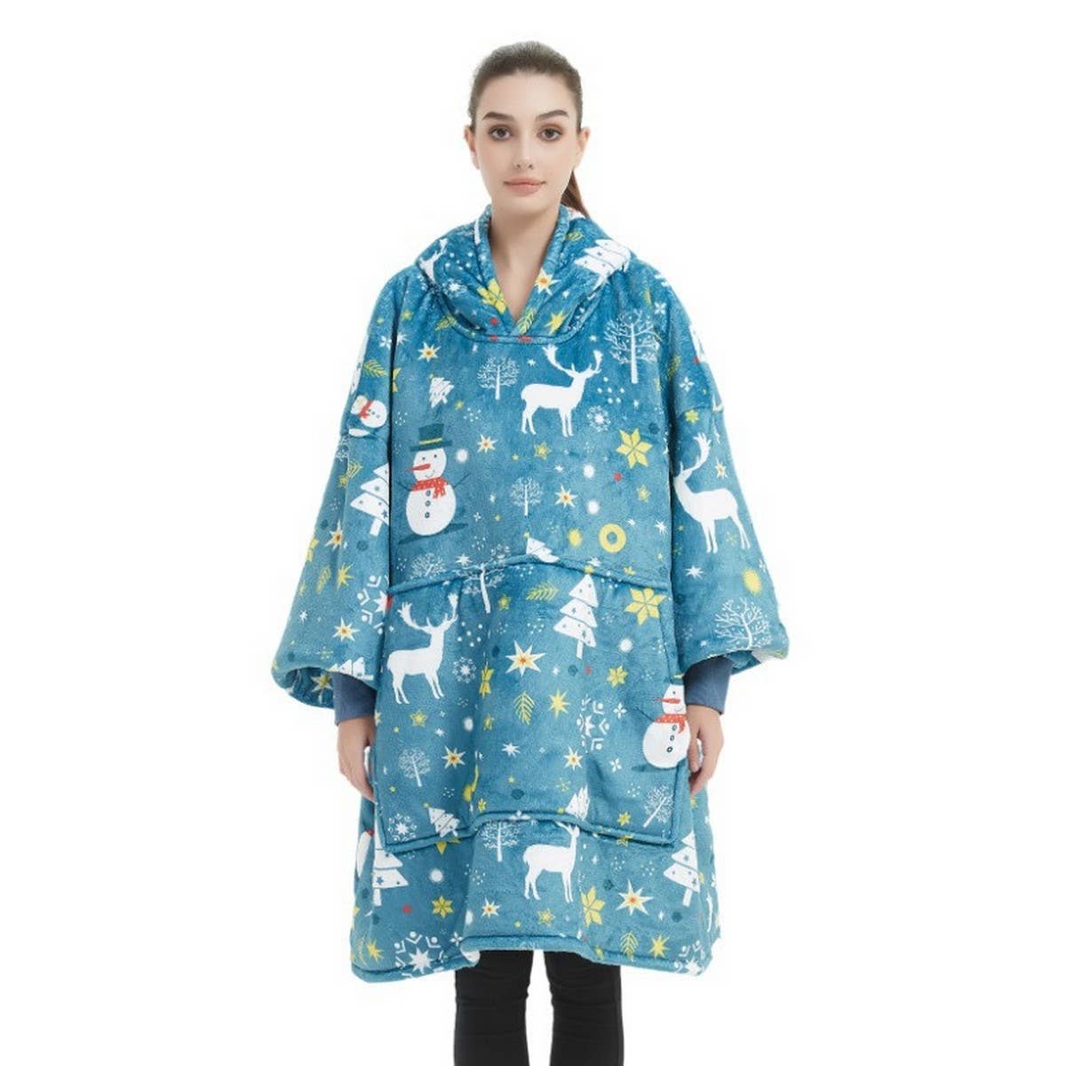 Oversized Cartoon Hoodie Blanket for Adults_CWMM8985