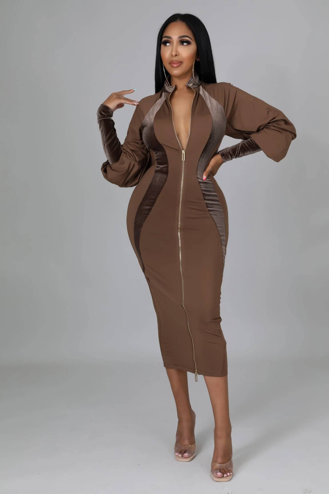 FLANNELETTE SPLICING TEMPERAMENT WOMEN'S DRESS