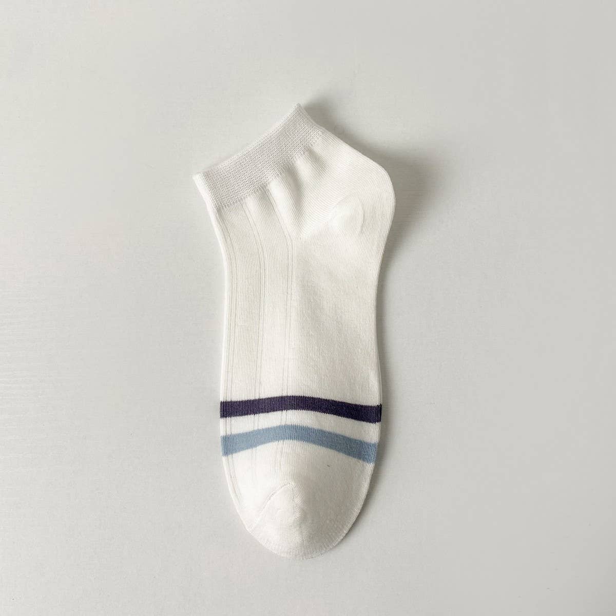 TWO-BAR SOLID COLOR BREATHABLE SOCKS FOR MEN