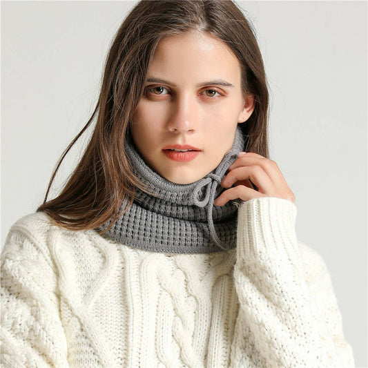 SOLID COLOR WARM VERTICAL STRIPED KNITTED SCARF_CWASC1038