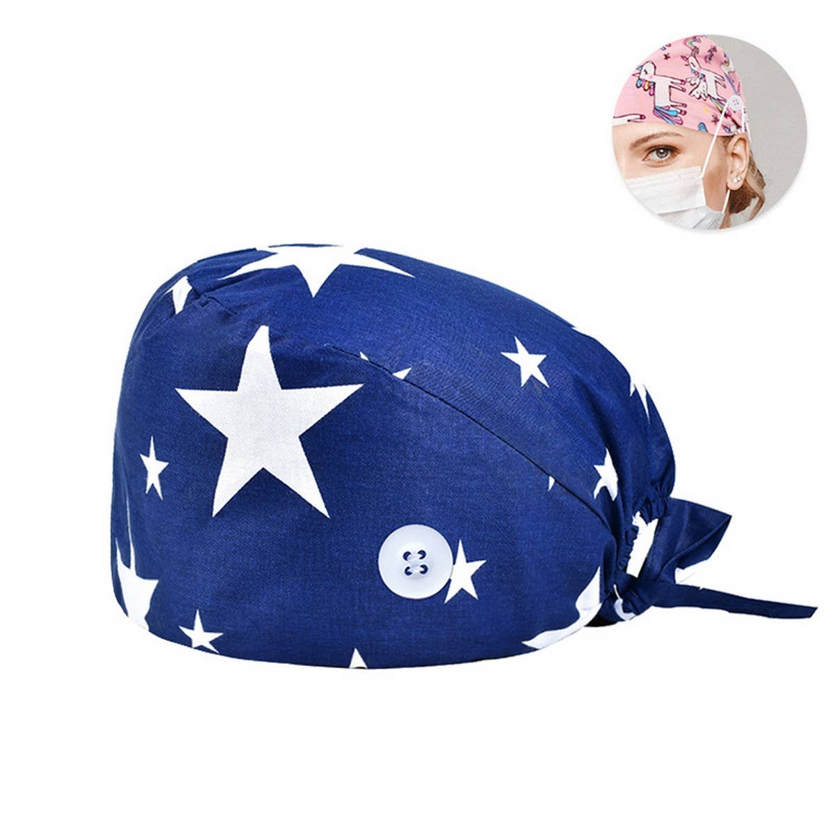 SCRUB CAP PRINTED SURGICAL CAP WORK CAP_CWAH3383
