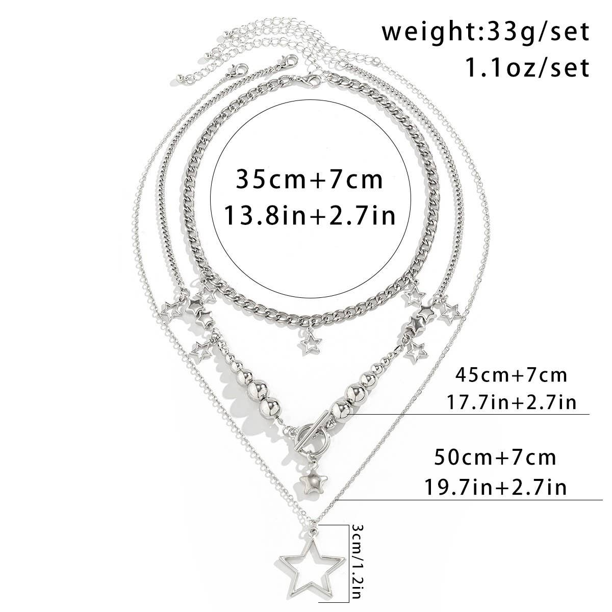 BEADED NECKLACE WITH STAR SHAPED PENDANT TASSELS_CWAJE1158