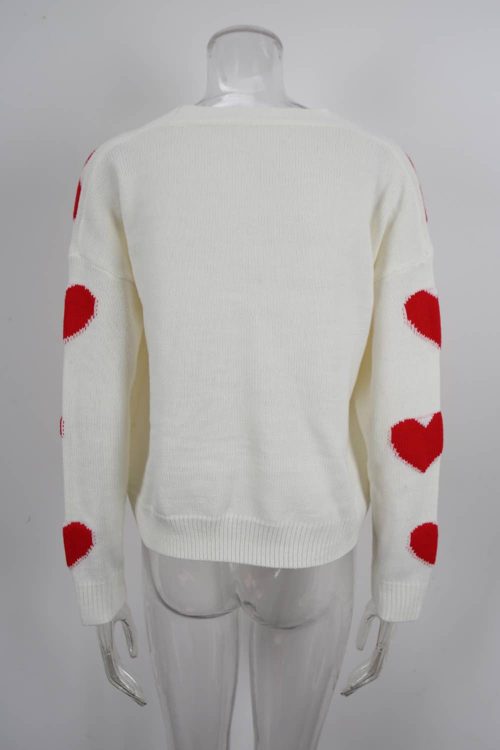 Valentine's Day long-sleeved knitted cardigan
