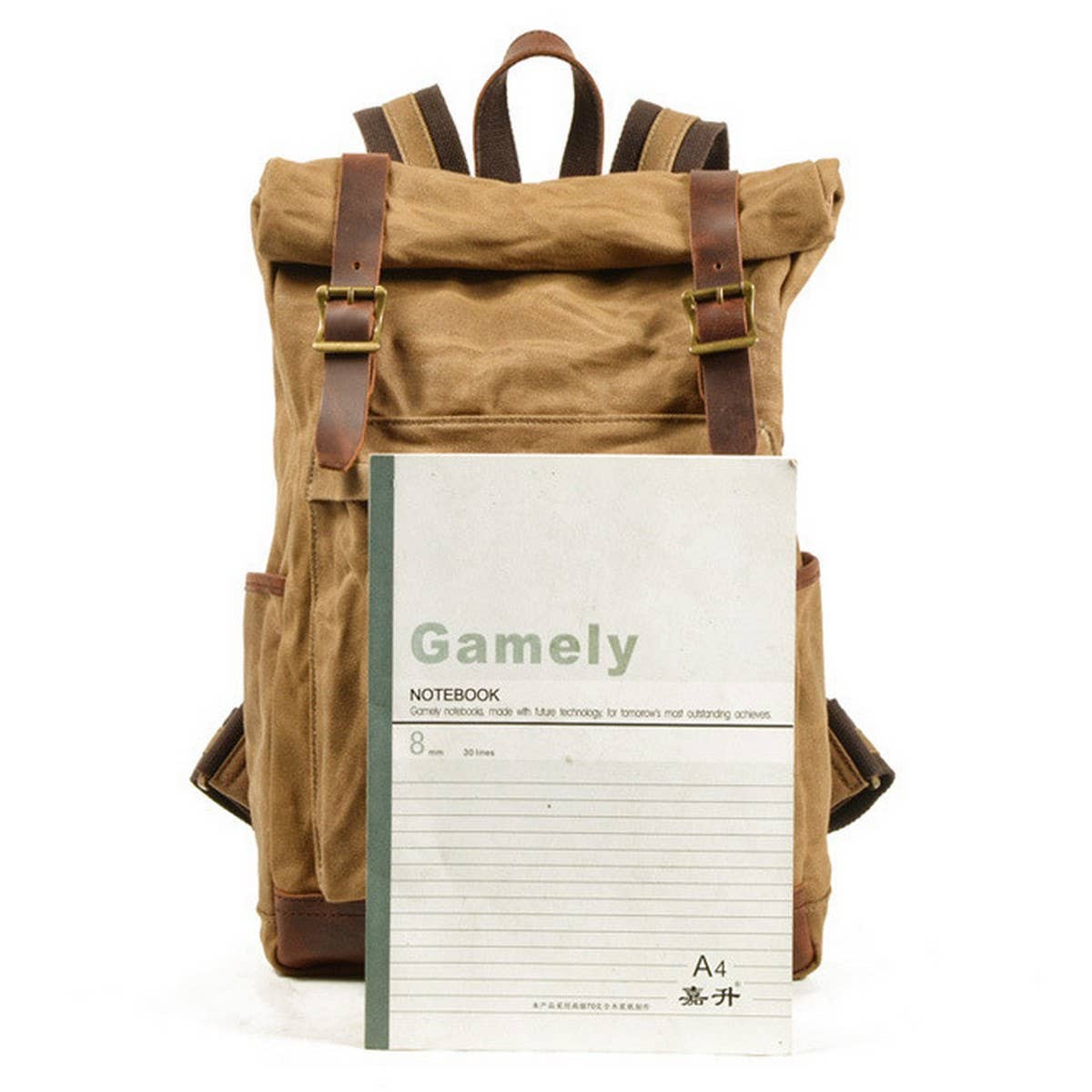 Motorcycle Style Canvas Tactical Backpack_CWAB5537