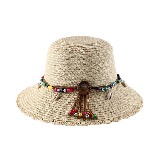 SHORT EAVES LACE DOME BREATHABLE WINDSTRAW HAT