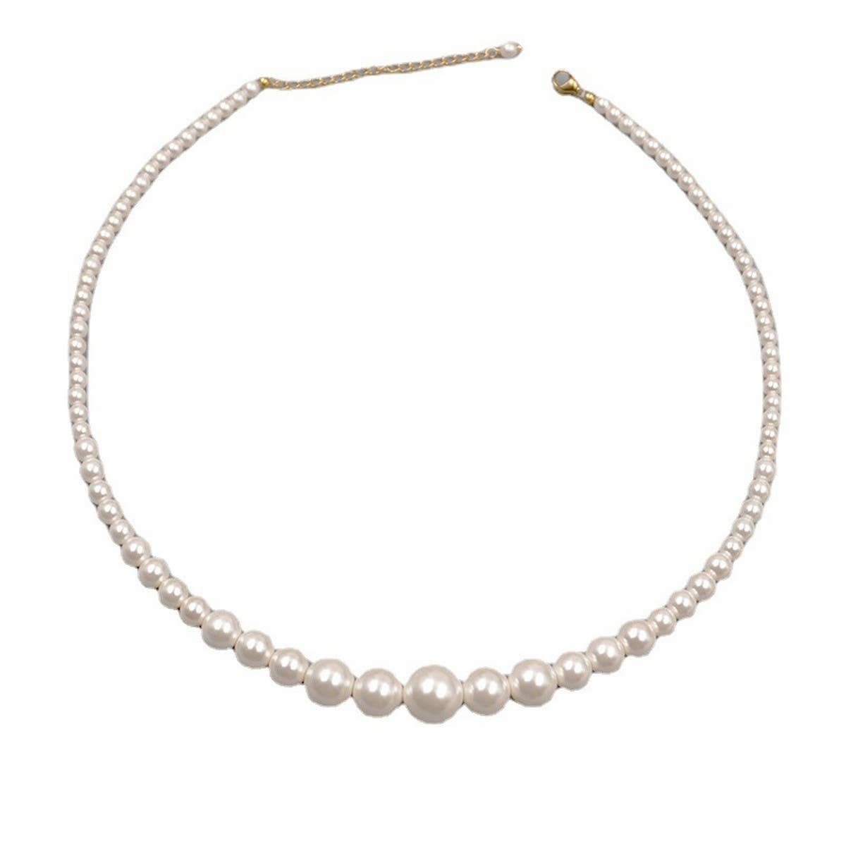 ELEGANT RETRO GRADIENT PEARL NECKLACE