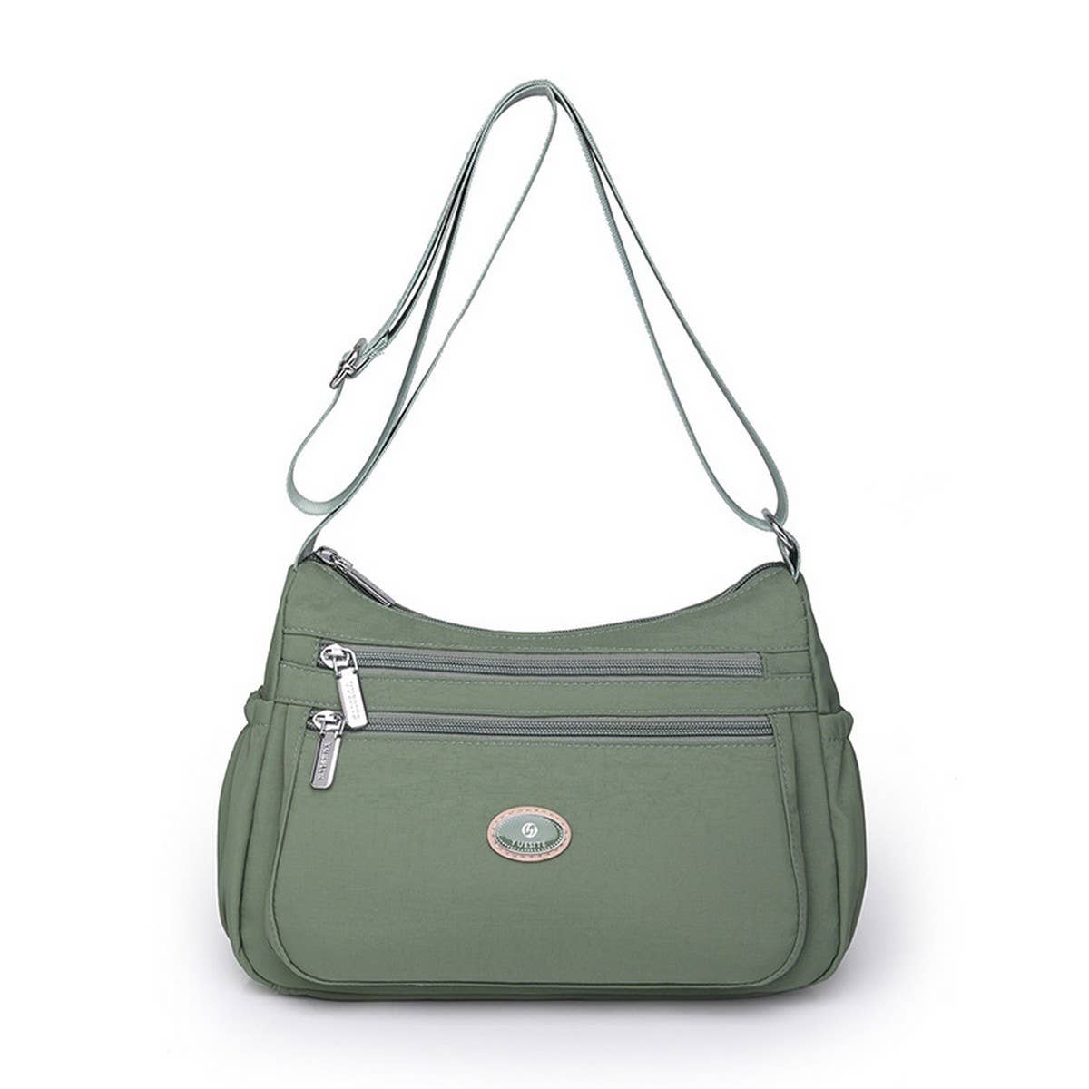 LARGE CAPACITY SIMPLE NYLON SHOULDER MESSENGER BAG_CWAB3521