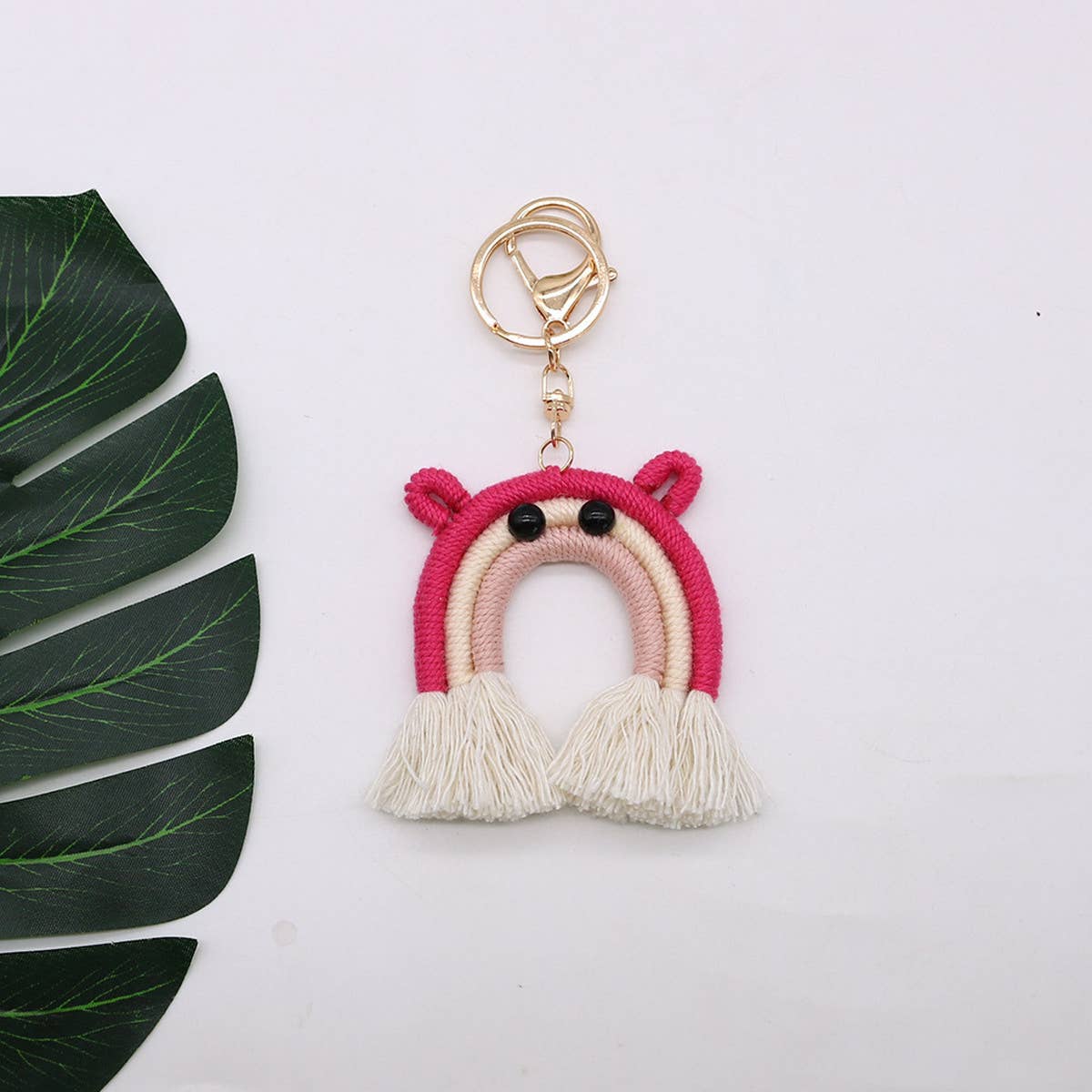 FASHION HAND-WOVEN RAINBOW TASSEL KEYCHAIN_CWMM1582