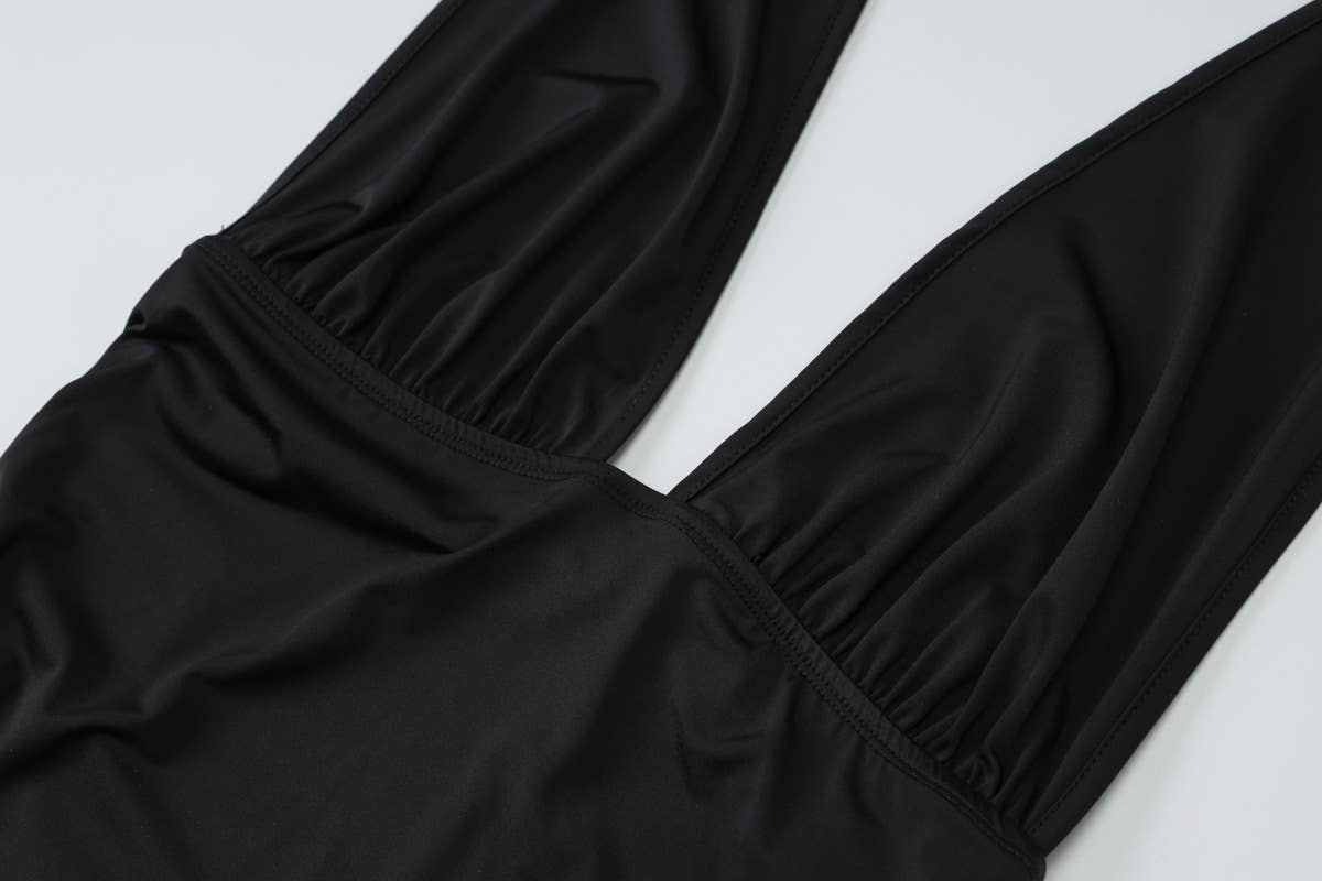 Soft Stretch Halter V-Neck Tank Top