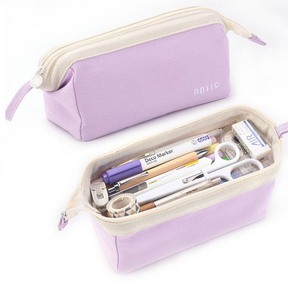 SOLID COLOR SIMPLE BOAT-SHAPED PENCIL CASE_CWMM1974