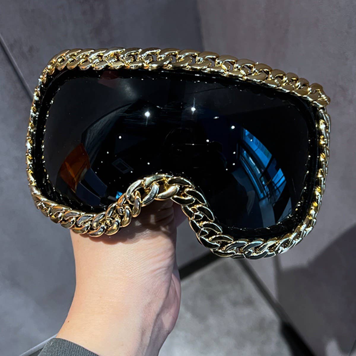 RETRO FUTURISTIC METAL PUNK SUNGLASSES_CWASG0807