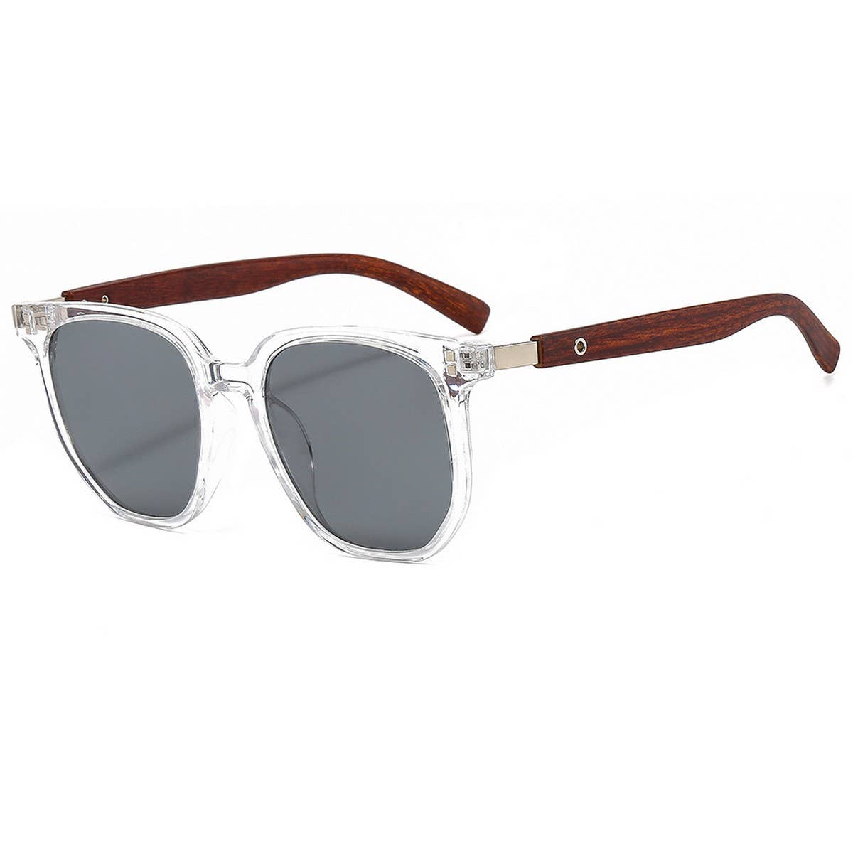 Wood Grain Square Sunglasses for Street Style_CWASG1153