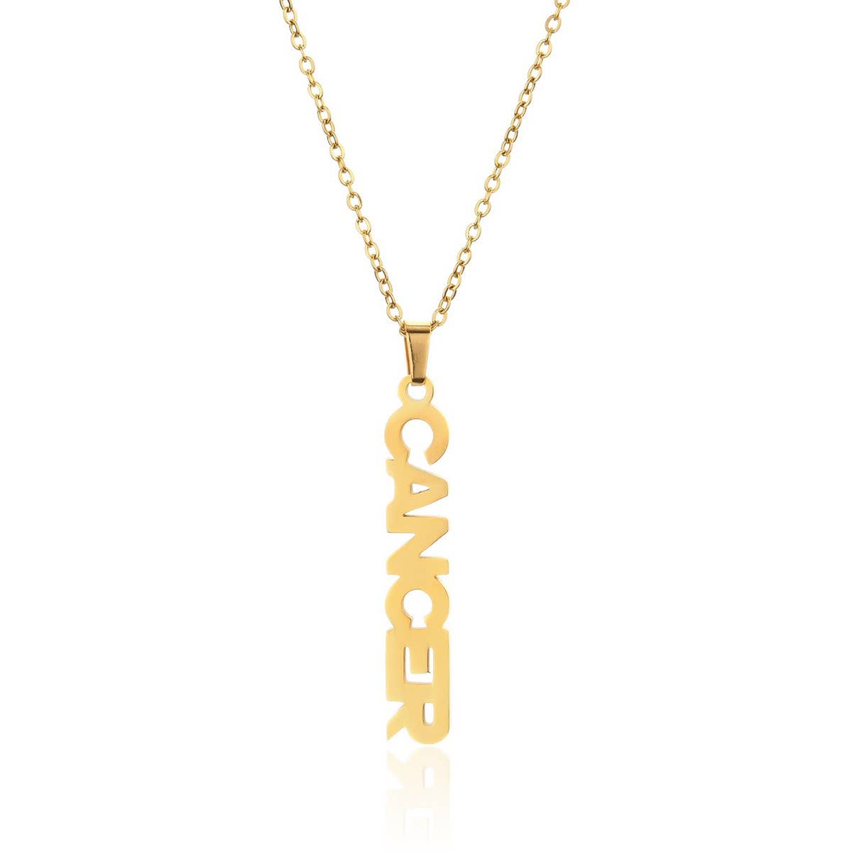 CLAVICLE CHAIN TWELVE ZODIAC TITANIUM NECKLACE
