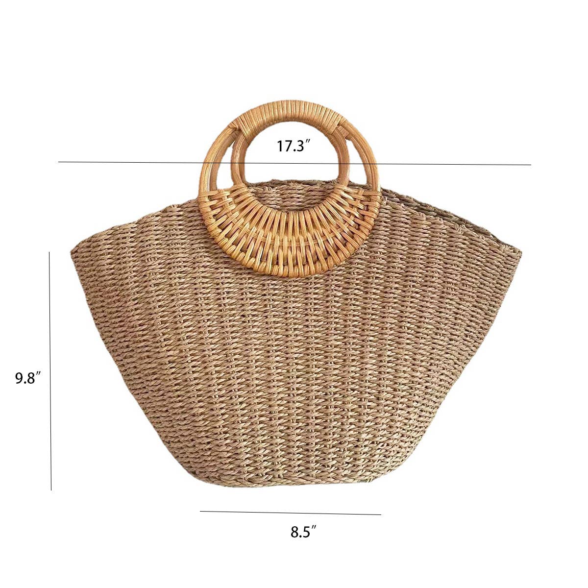 SUMMER BEACH SEA STRAW RATTAN TOTE CLUTCH BAGS_CWAB0814