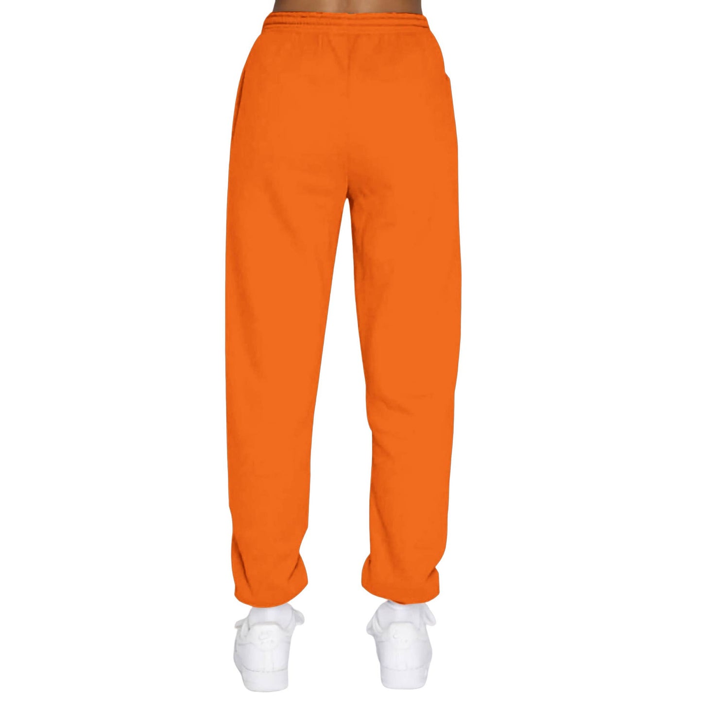 Solid-color zipper sweatshirt and sweatpants set