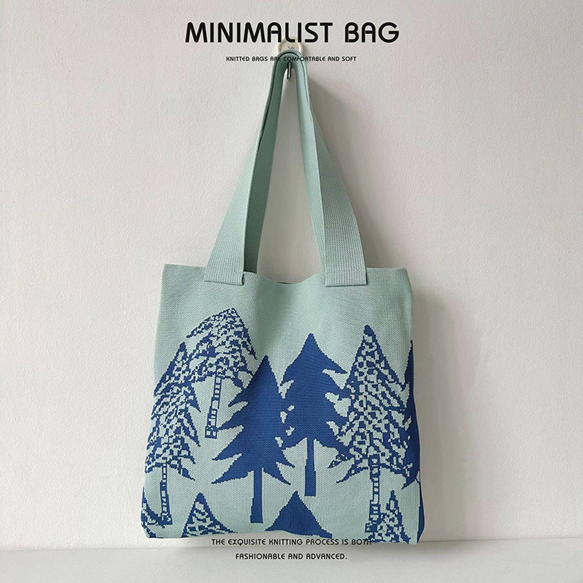 WOMEN FASHIONABLE KNITTED SHOULDER BAG HANDBAG_CWAB1512