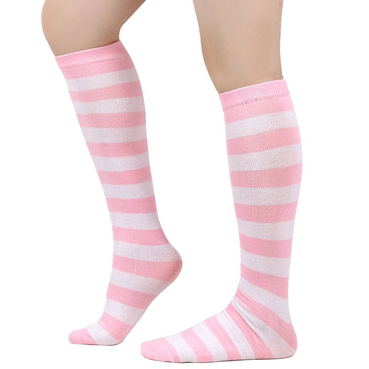 CWMM10060_STRIPED KNEE-HIGH SOCKS FOR CHRISTMAS