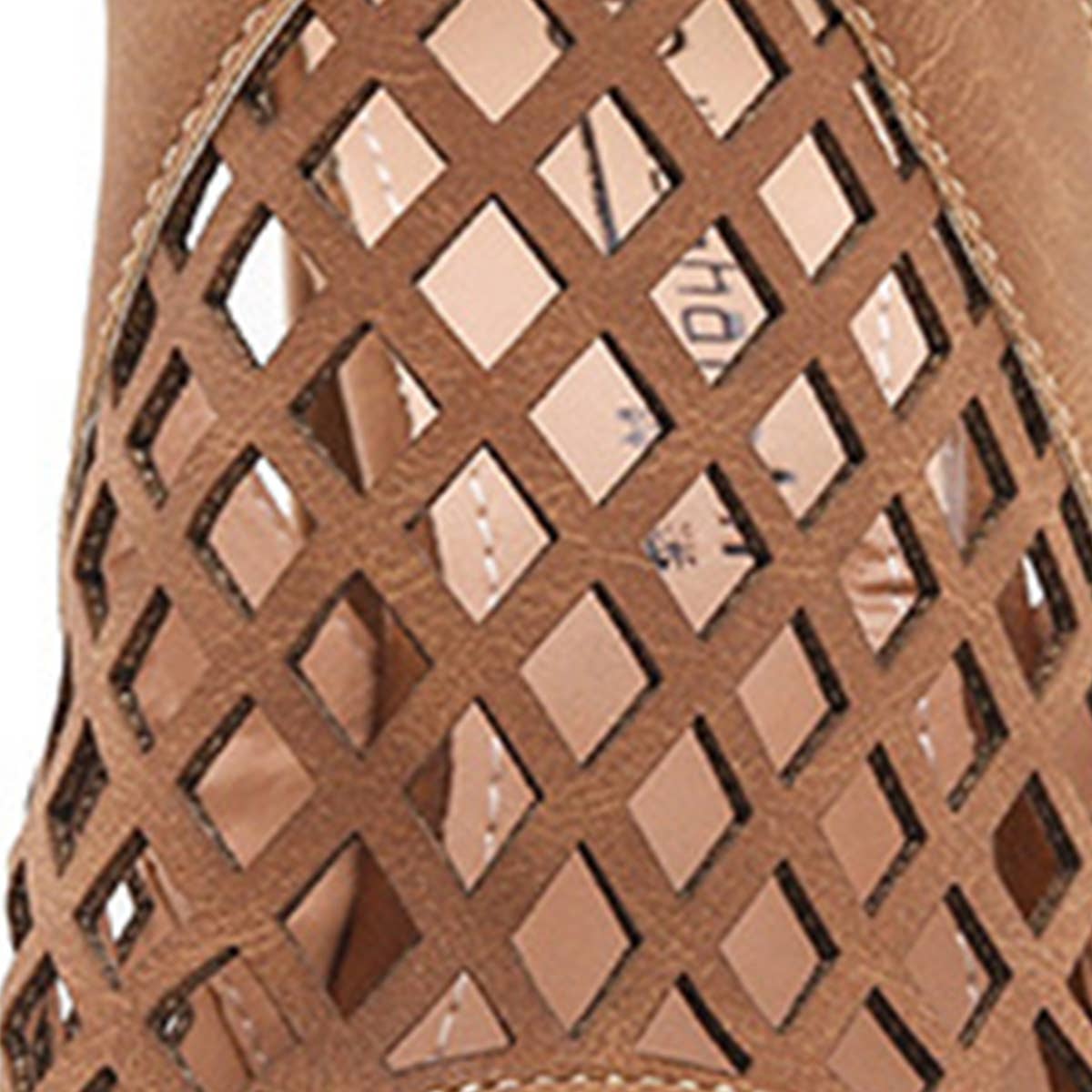 WOMEN FASHION HOLLOW THICK HEELS