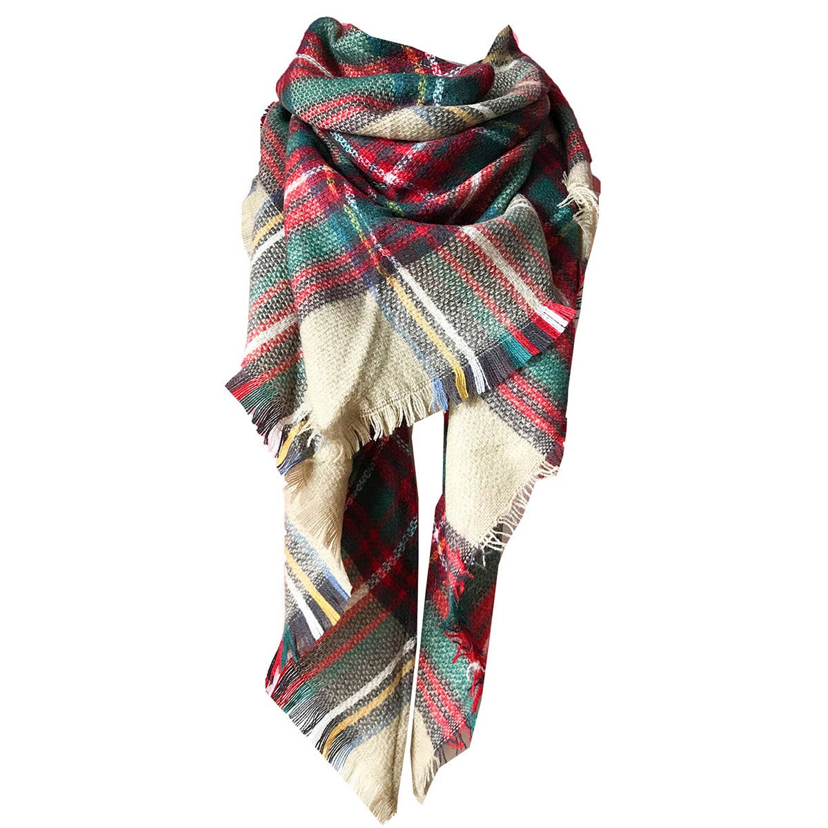 Autumn and Winter Plaid Faux Cashmere Scarf_CWASC0115