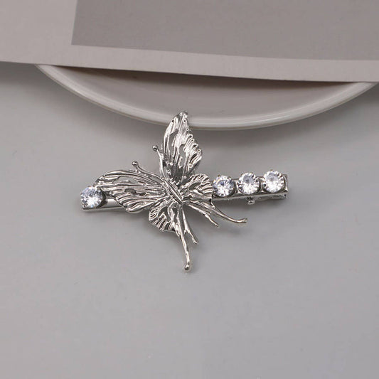 COLD STYLE LIQUID METAL BUTTERFLY ZIRCON HAIRPIN
