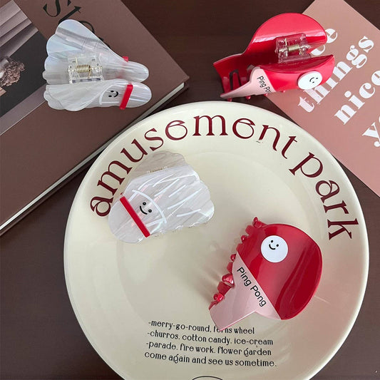 Cute Sports Claw Clip ?Ping Pong & Badminton Style