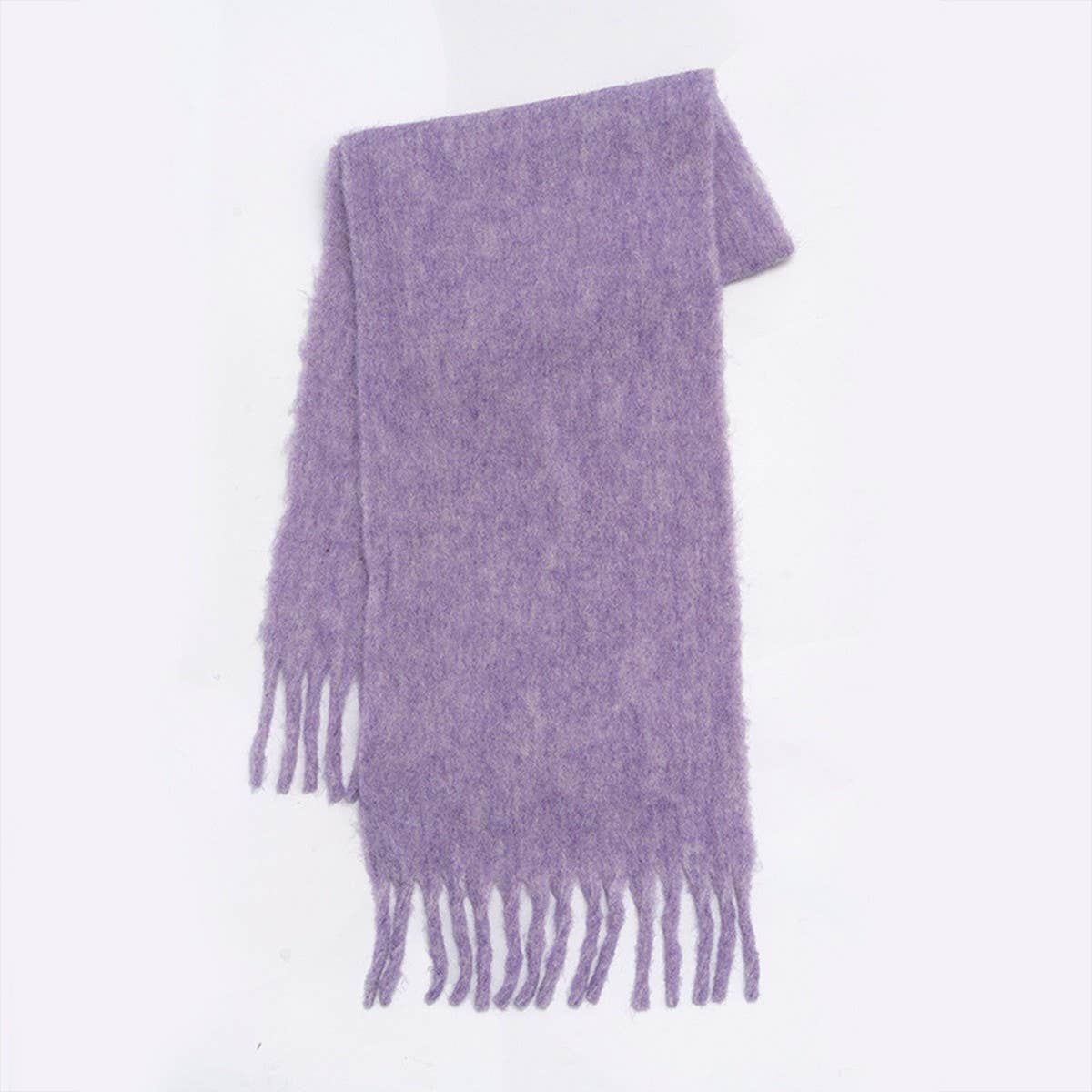Gradient Loop Yarn Tassel Scarf for Winter