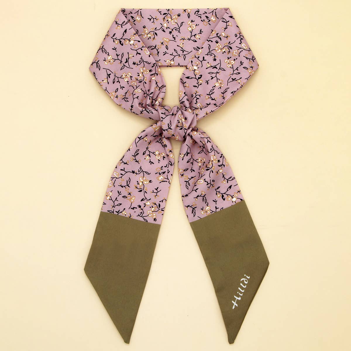 Letter Floral Skinny Scarf ? Hair Bow & Bag Ribbon