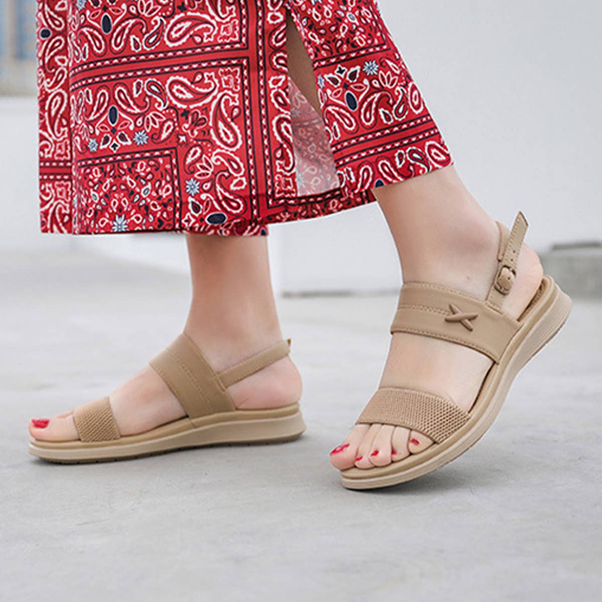 BUCKLE CASUAL BEACH SANDALS_CWSHS0495