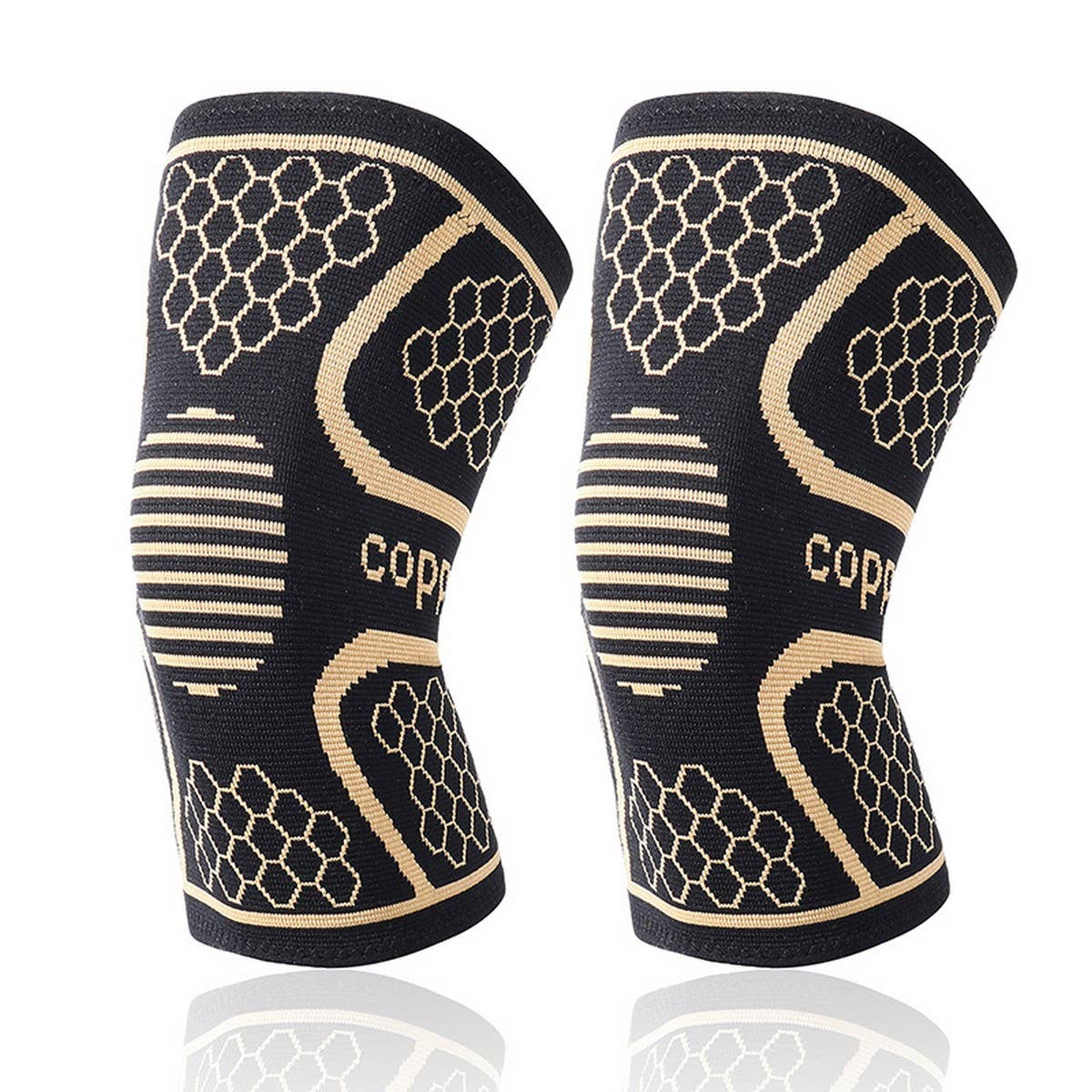 Copper Nylon Knit Knee Brace for Running & Sports
